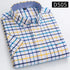 Cotton Fabric Breathable Men Oxford Short Sleeve Summer Plaid Striped Male Shirt Business Regular Fit Oversized Clothes ShedPoundsPortal