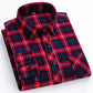 plus size 8XL100%cotton sanding long-sleeve shirts for men slim fit casual plain shirt soft palid tops designer elegant clothes