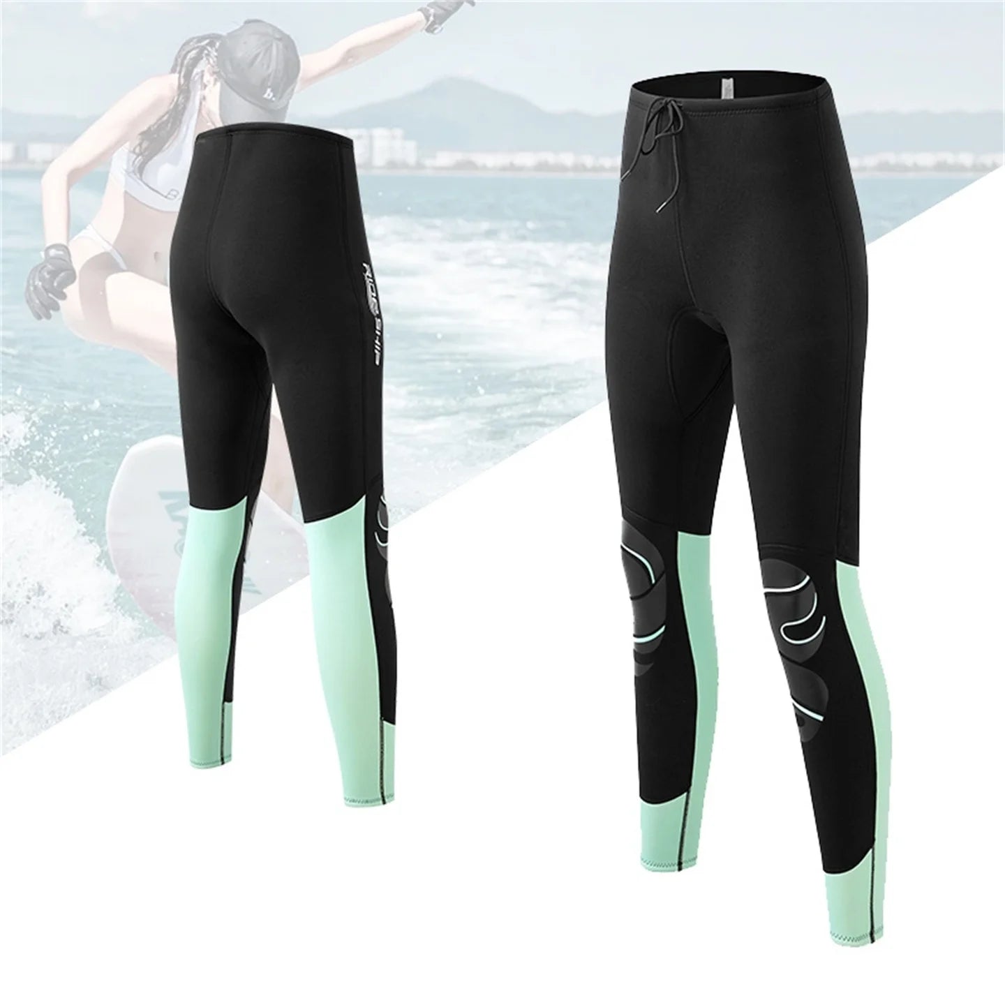 Split Surfing Diving Suit Long Sleeve Sun Protection Women&