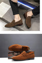 Fashion Man Casual Shoes Suede Genuine Leather Slip-on Light Comfortable Driving Loafers Moccasins For Men Party Wedding Flat