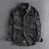 Male Single Breasted Shirts Turn Down Collar Long Sleeve Cardigan Men Shirt Loose Button Safari Style Slight Strech Print ShedPoundsPortal