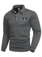 Digital Printed Fabric with Irregular Plaid Pattern, Non-Positioned Plaid Pattern, Thick Long-Sleeve Turn-Down Collar Top, Square Plaid Texture Fabric, Fashionable Casual Everyday Wear ShedPoundsPortal