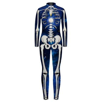 Robot Punk Jumpsuit Catsuit Sexy Female Women Cosplay Costume Skeleton Cyberpunk Steampunk Zentai Suit Halloween Bodysuit ShedPoundsPortal