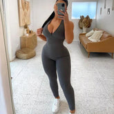 Sporty Jumpsuit Woman Short Lycra Fitness Overalls with Padding Workout Clothes for Women Gym Sets Womens Outfits Sportswear New ShedPoundsPortal
