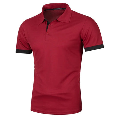 New Mens Short Sleeve Polo Shirt Solid Color Streetwear Lightweight Lapel Tshirts for Men Summer Jogging Sport Tops ShedPoundsPortal