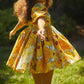 Floral Print French Puff Sleeve Dress High Waist Vintage Large Swing Dress Square Collar Dresses For Wedding Guest Vestidos