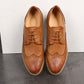 Mens Comfortable Dress Shoes New Leather Brogue Mens Flats Casual British Style Men Oxfords Fashion Formal Shoes Wedding Shoes