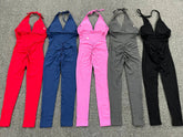 Sporty Jumpsuit Woman Short Lycra Fitness Overalls with Padding Workout Clothes for Women Gym Sets Womens Outfits Sportswear New ShedPoundsPortal
