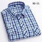 New Cotton Plaid Shirts For Man Long Sleeve Single Pocket Regular Fit Soft Easy Care Classic Dress Casual Shirts Man Clothing