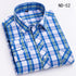 New Cotton Plaid Shirts For Man Long Sleeve Single Pocket Regular Fit Soft Easy Care Classic Dress Casual Shirts Man Clothing ShedPoundsPortal