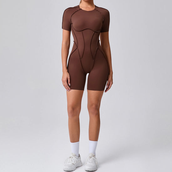 Short Jumpsuit Gym Clothes For Women Sportswear Fitness Overalls Backless Scrunch Booty Yoga Suit Sports Set Outfit ShedPoundsPortal