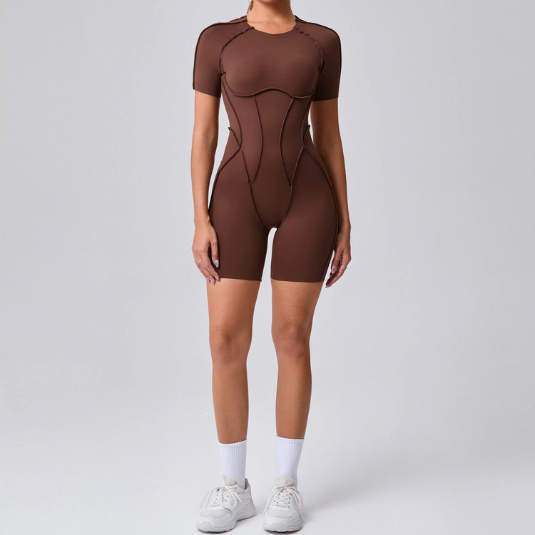 Short Jumpsuit Gym Clothes For Women Sportswear Fitness Overalls Backless Scrunch Booty Yoga Suit Sports Set Outfit ShedPoundsPortal