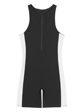Mens Swimwear One-piece Wetsuit Swimming Bathing Suit Round Neck Sleeveless Side Shorts Bodysuit Triathlon Front Zipper Swimsuit ShedPoundsPortal