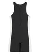 Mens Swimwear One-piece Wetsuit Swimming Bathing Suit Round Neck Sleeveless Side Shorts Bodysuit Triathlon Front Zipper Swimsuit ShedPoundsPortal