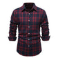 Casual Plaid Long Sleeve Men&