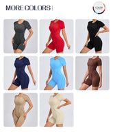 Short Jumpsuit Gym Clothes For Women Sportswear Fitness Overalls Backless Scrunch Booty Yoga Suit Sports Set Outfit ShedPoundsPortal