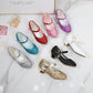 Girls Purple High Heels For Kids Princess RED Leather Shoe Footwear Ch