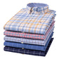 Casual Pure Cotton Oxford Mens Shirts Long Sleeve Plain Soild Regular Fit Fashion Button Man Dress Shirts