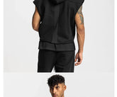 Mens Brand Gyms Clothing Bodybuilding Hooded Tank Top Cotton Sleeveless Vest Sweatshirt Fitness Workout Sportswear Tops Male ShedPoundsPortal
