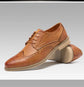 Mens Comfortable Dress Shoes New Leather Brogue Mens Flats Casual British Style Men Oxfords Fashion Formal Shoes Wedding Shoes