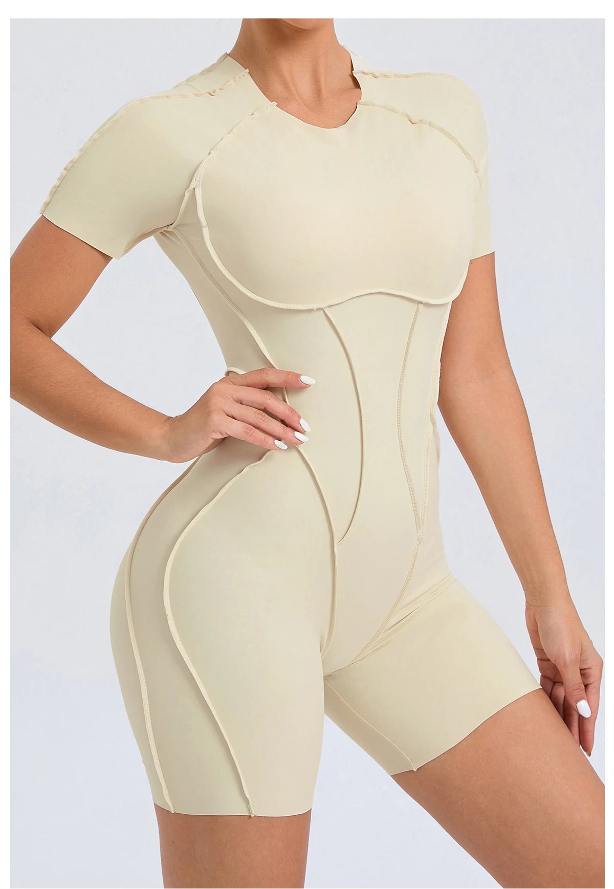 Short Jumpsuit Gym Clothes For Women Sportswear Fitness Overalls Backless Scrunch Booty Yoga Suit Sports Set Outfit ShedPoundsPortal