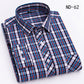 New Cotton Plaid Shirts For Man Long Sleeve Single Pocket Regular Fit Soft Easy Care Classic Dress Casual Shirts Man Clothing ShedPoundsPortal
