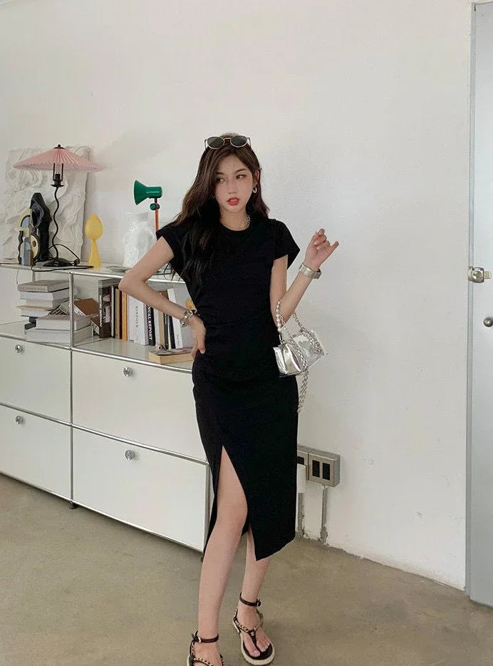 White Dresses for Women 2024 Woman Dress Clothes Midi X New in Chic and Elegant Pretty Cheap Casual Y2k Outfits Harajuku Cotton ShedPoundsPortal