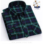 plus size 8XL100%cotton sanding long-sleeve shirts for men slim fit casual plain shirt soft palid tops designer elegant clothes
