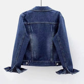 Women Jacket Turn-down Collar Classic Denim Jacket Single-breasted Buttons Chest Pockets Slim Fit Denim Hip Hop Streetwear Coats ShedPoundsPortal