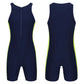 Men One-piece Swimwear Swimming Jumpsuit Patchwork Side Shorts Bodysuit Triathlon Wetsuit for Beach Pool Swimming Bathing Suit ShedPoundsPortal