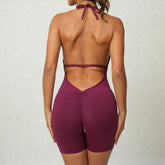 Sporty Jumpsuit Woman Short Lycra Fitness Overalls with Padding Workout Clothes for Women Gym Sets Womens Outfits Sportswear New ShedPoundsPortal