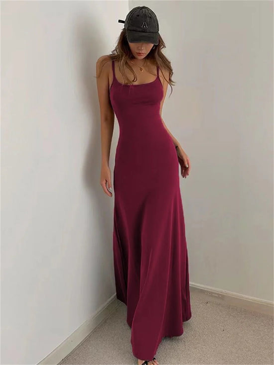 2025 Spaghetti Strap Bodycon Sheath Dress for Women