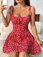 New Women Summer Floral Spaghetti Strap Sexy Dresses,Mini Dress,Beach Dress,Woman Clothing,Short Dresses,Clothes,Sundress