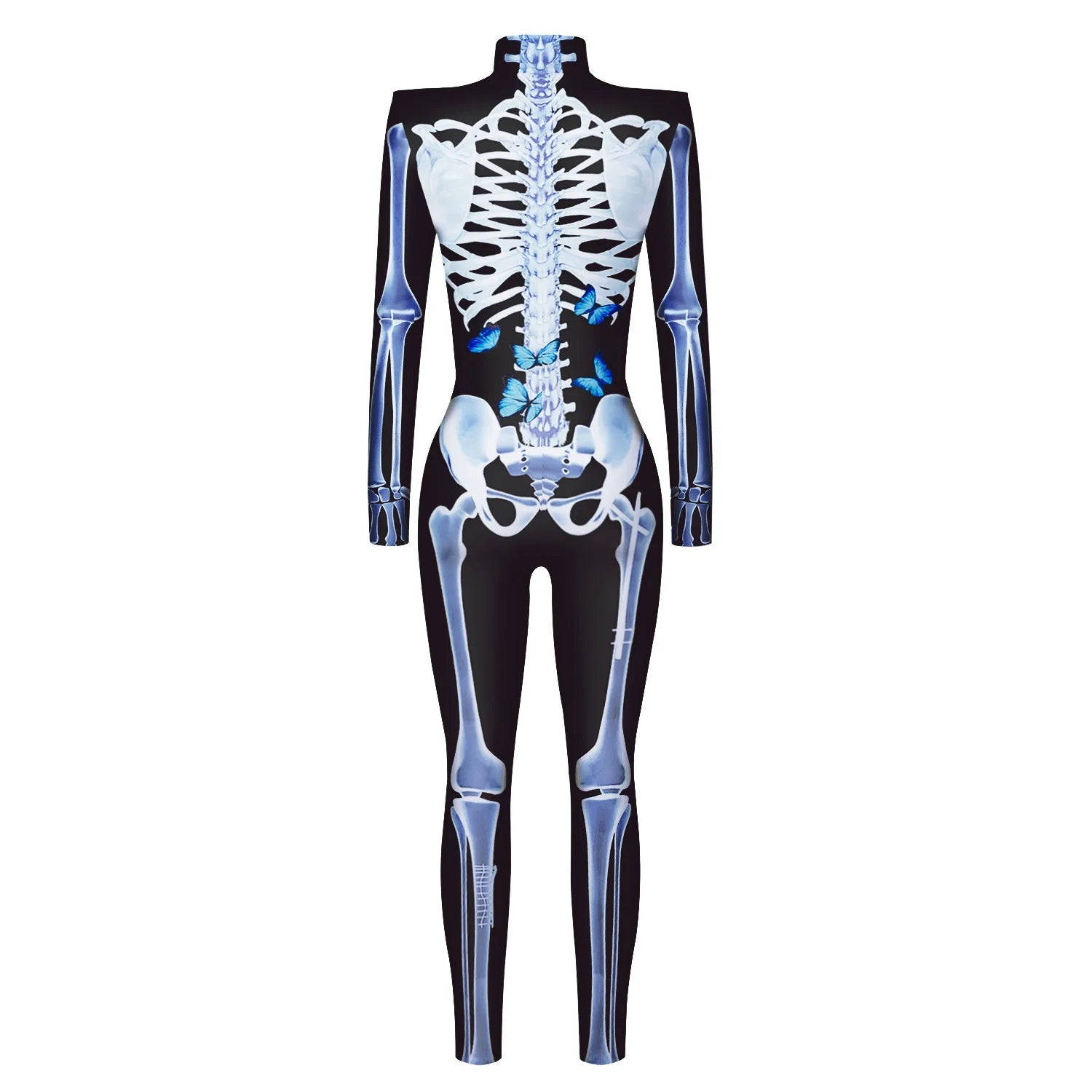 Robot Punk Jumpsuit Catsuit Sexy Female Women Cosplay Costume Skeleton Cyberpunk Steampunk Zentai Suit Halloween Bodysuit ShedPoundsPortal
