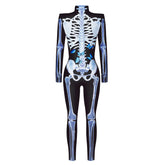 Robot Punk Jumpsuit Catsuit Sexy Female Women Cosplay Costume Skeleton Cyberpunk Steampunk Zentai Suit Halloween Bodysuit ShedPoundsPortal