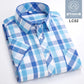 2025 Summer Cotton Plaid Short Sleeve Shirts For Men Plus Size Regular Fit Classic Young  England  Style Shirts Man&