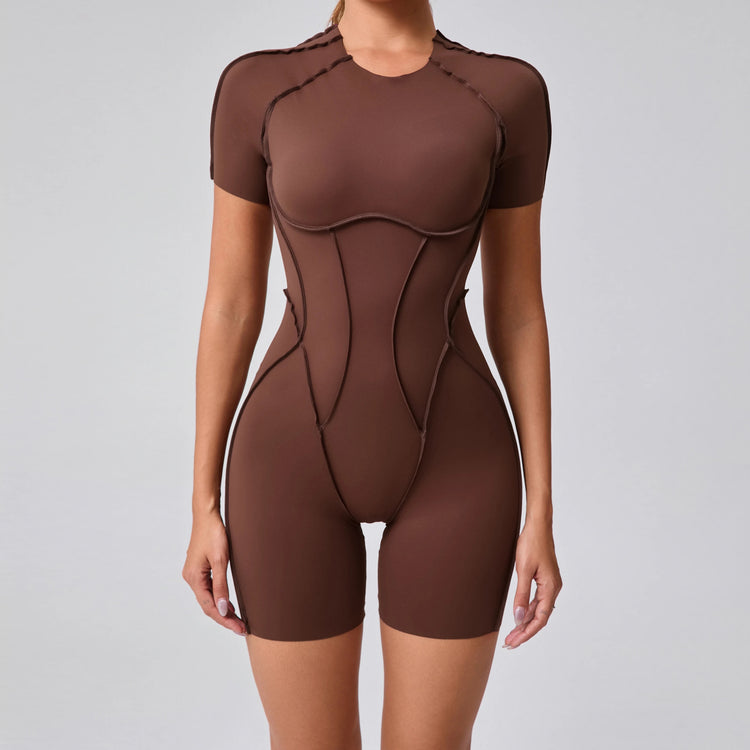 Short Jumpsuit Gym Clothes For Women Sportswear Fitness Overalls Backless Scrunch Booty Yoga Suit Sports Set Outfit ShedPoundsPortal