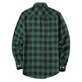 Mens Shirts Single Breaste Classic Plaid Smart Casual Flannel Shirt Long Sleeved Chest Two Pockets Design Spring Autumn Men Tops ShedPoundsPortal