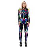 Popular Halloween Jumpsuit Sexy Print Cos Futuristic Clothing Tight Jumpsuit Wholesale Women Clothes Rompers Womens Combinaison ShedPoundsPortal