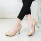High Heels Shoes Women White Wedding Shoes Thick High Heels Fashion Party Pumps Footwear Black Red Big Size 34-42