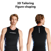 Men Wetsuit Vest Surfing  Water Sports Swimsui Vest Diving Sleeveless Vest for Canoeing Swimming Men Swimsui Vest ShedPoundsPortal
