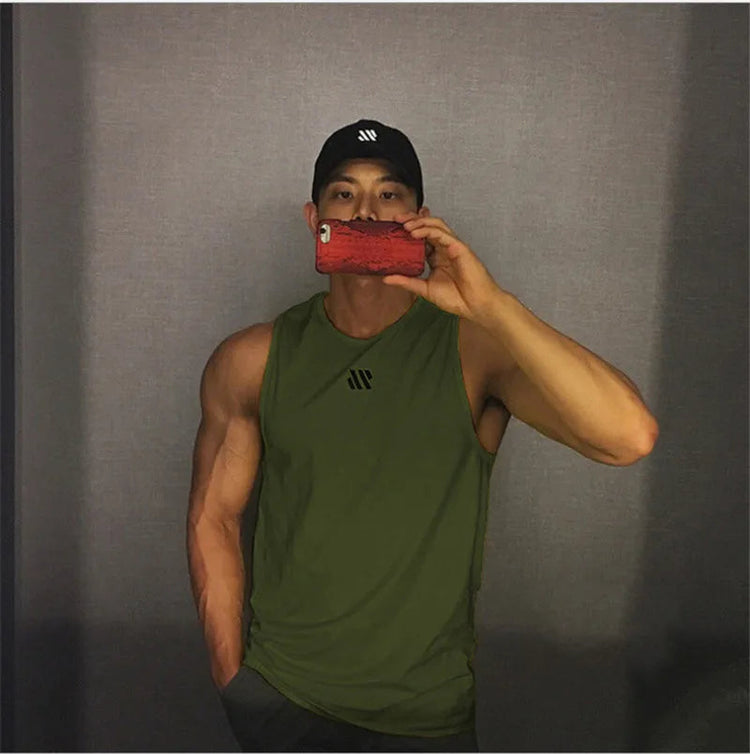 2024 Mens fitness gyms Tank top men Fitness sleeveless shirt Male mesh breathable Sports vest Undershirt Gyms Running vest men ShedPoundsPortal