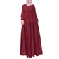 Womens dresses Bohemian Polka Dot Print Muslim Dress Long Sleeves Prayer Clothes summer dresses 2025