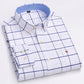 Casual Pure Cotton Oxford Mens Shirts Long Sleeve Plain Soild Regular Fit Fashion Button Man Dress Shirts