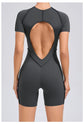 Short Jumpsuit Gym Clothes For Women Sportswear Fitness Overalls Backless Scrunch Booty Yoga Suit Sports Set Outfit ShedPoundsPortal