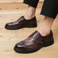 Men Pointed Wedding Formal Oxford Shoes Crocodile pattern Black brown Casual Platform Homecoming Dress Footwear 38-46