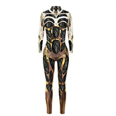 Robot Punk Jumpsuit Catsuit Sexy Female Women Cosplay Costume Skeleton Cyberpunk Steampunk Zentai Suit Halloween Bodysuit ShedPoundsPortal