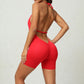 Sporty Jumpsuit Woman Short Lycra Fitness Overalls with Padding Workout Clothes for Women Gym Sets Womens Outfits Sportswear New ShedPoundsPortal