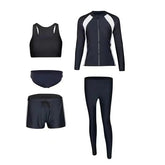 Women Men Diving Clothing Quick Dry Swimming Suit Snorkeling Surfing Wetsuit Zipper Water Sport Long Sleeve Diving Five Suit ShedPoundsPortal