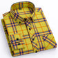 plus size 8XL100%cotton sanding long-sleeve shirts for men slim fit casual plain shirt soft palid tops designer elegant clothes
